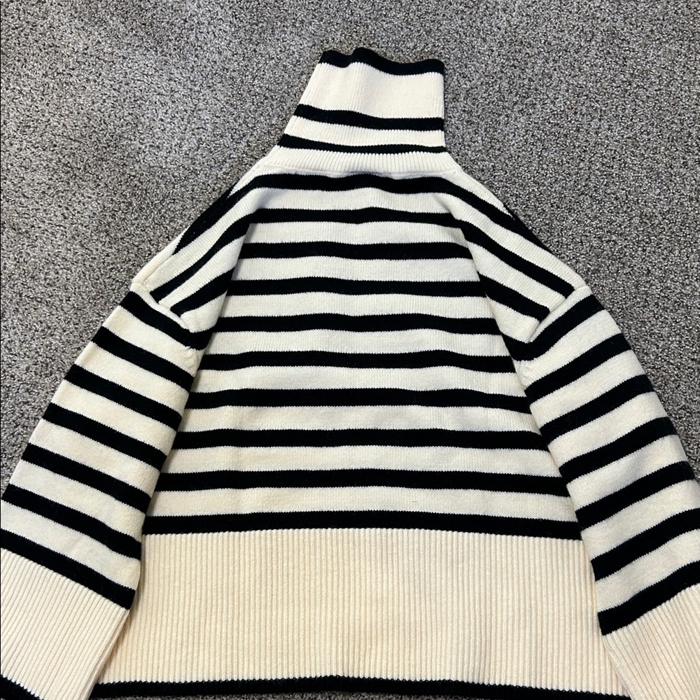Striped Turtleneck Sweater